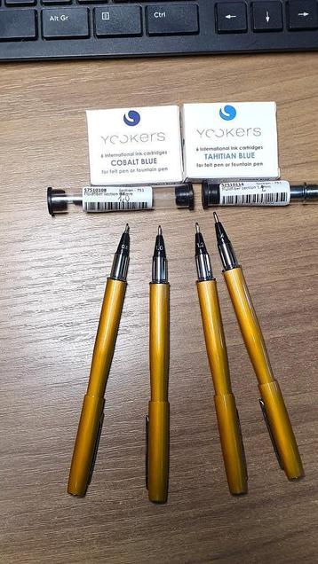  4 YOOKERS Fiber Fineliner Pennen  (0,8 - 1 - 1,2 -1,4 mm) beschikbaar voor biedingen