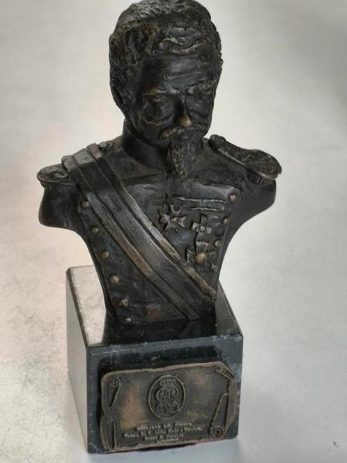 Borstbeeld op marmeren sokkel, Antiek en Kunst, Antiek | Brons en Koper, Ophalen of Verzenden