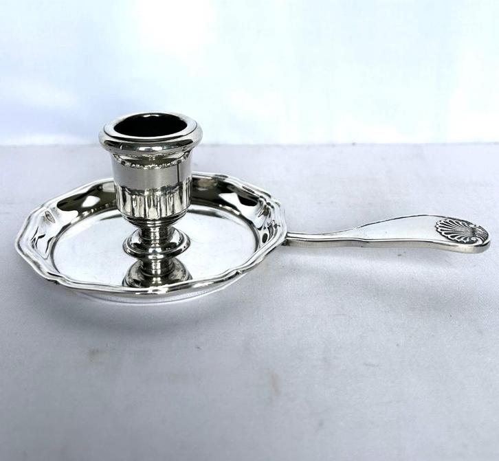 Christofle Gallia kandelaar métal argenté - verzilverd, Antiek en Kunst, Antiek | Zilver en Goud, Ophalen of Verzenden