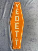 Plaque émaillée bière VEDETT orange, Collections, Marques & Objets publicitaires, Utilisé, Enlèvement ou Envoi, Panneau publicitaire