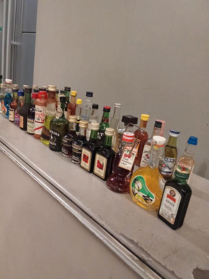 Alcohol in verzegelde miniflesjes 38 stuks, Verzamelen, Wijnen, Ophalen of Verzenden