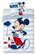 Mickey Mouse Baby Dekbedovertrek 100x135 cm - Disney, Blauw, Dekbedovertrek, Nieuw, Ophalen of Verzenden