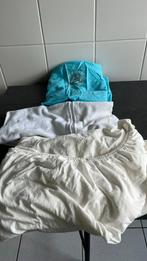 Lakentje + hoeslaken + matrasbeschermer + badstof fluwijntje, Kinderen en Baby's, Ophalen of Verzenden, Gebruikt