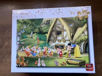 King Disney Puzzel, 500 stuks, Sneeuwwitje en de 7 dwergen  beschikbaar voor biedingen