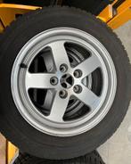 set winterbanden (Dunlop 16") op aluminium velg, Auto-onderdelen, Banden en Velgen, Ophalen, Gebruikt, 16 inch, Banden en Velgen