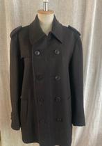 Dries Van Noten militaire wollen jas bruin met zwart, Dries Van Noten, Maat 52/54 (L), Zwart, Ophalen of Verzenden