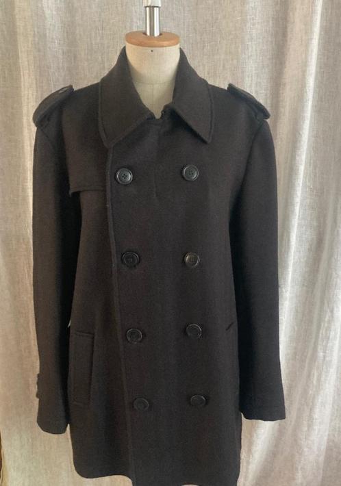 Dries Van Noten militaire wollen jas bruin met zwart, Kleding | Heren, Jassen | Winter, Zo goed als nieuw, Maat 52/54 (L), Zwart