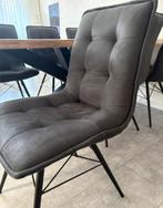 6stuk stoelen in donker grijs, Maison & Meubles, Chaises, Gris, Comme neuf, Enlèvement, Cinq, Six Chaises ou plus