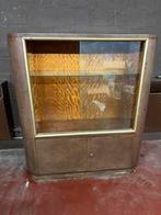 Vintage vitrinekast in Art Deco stijl – glas & hout, Ophalen, Glas