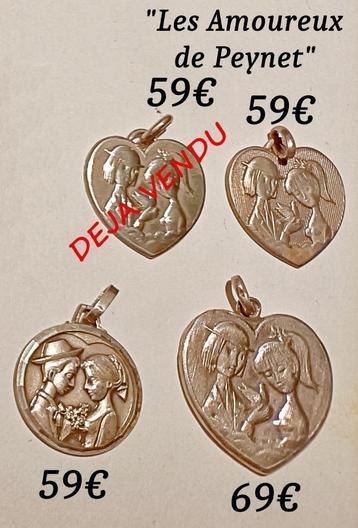 Pendentif coeur "Les Amoureux de Peynet" original, en argent, Neuf, Enlèvement ou Envoi, Cœur, Argent