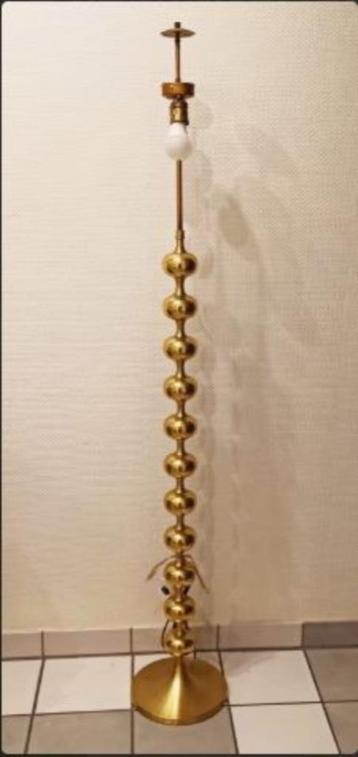 vintage staande lamp bubble messing-verguld mid-century, Enlèvement, Maison et Meubles