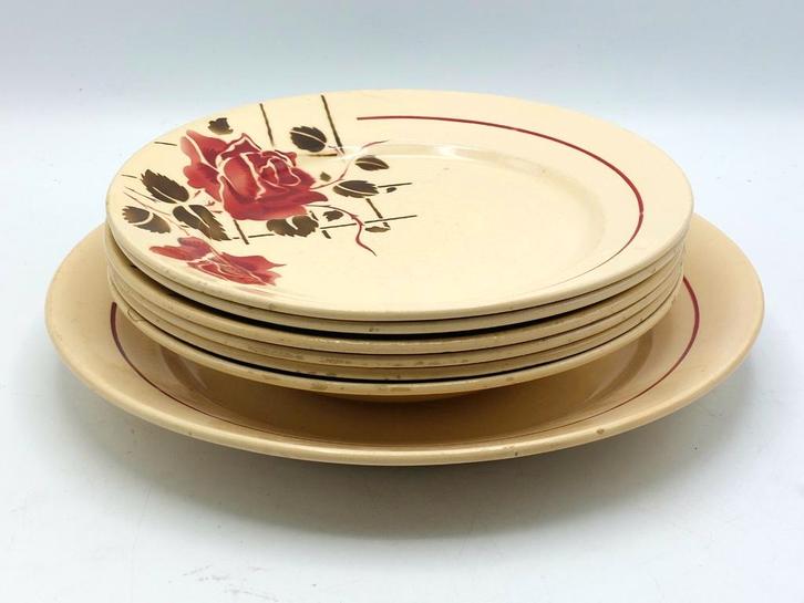 Stel borden Badonviller "Simone", Handtassen en Accessoires, Ringen, Gebruikt, Beige, Ophalen