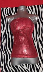 Topje rood glitter M, Kleding | Dames, Ophalen of Verzenden, Maat 38/40 (M), Rood