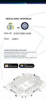 Union - inter milan 2x, Verzenden, Zo goed als nieuw