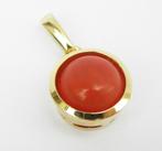 Pendentif en or 18 carats avec corail rouge, Comme neuf, Or, Croix ou Symbole, Jaune