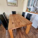 Tafel met  6 stoelen, Huis en Inrichting, Tafels | Eettafels, Ophalen, Gebruikt, Vierkant, 50 tot 100 cm