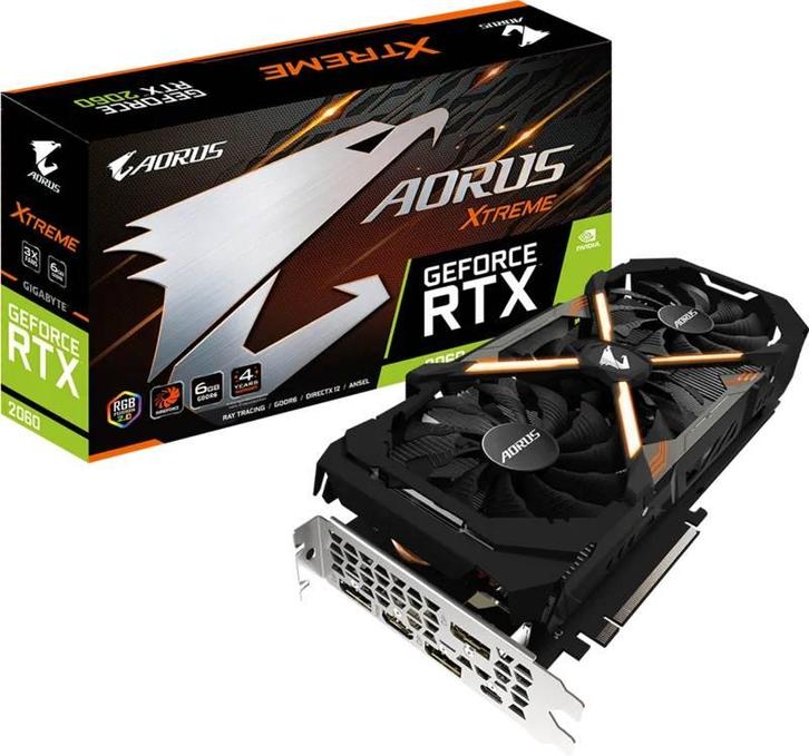 nVidia GeForce RTX 2060 AORUS  XTREME 6GB, Computers en Software, Videokaarten, Zo goed als nieuw, Nvidia, GDDR6, HDMI, DisplayPort