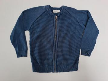 Mt 104 Donkerblauwe gebreide gilet met rits beschikbaar voor biedingen
