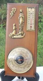 baromètre thermomètre sur bois décor lourdes, Antiquités & Art, Enlèvement ou Envoi