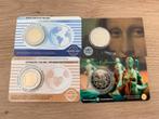 Lot 4 coincards Finland, België en Frankrijk 2025, Ophalen of Verzenden, België, 2 euro