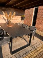 Tuintafel en 6 stoelen, Tuin en Terras, Ophalen, Kunststof, 6 zitplaatsen, Zo goed als nieuw