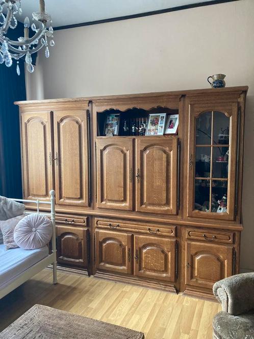 Grote eiken wandkast, Huis en Inrichting, Kasten | Buffetkasten, Gebruikt, Ophalen