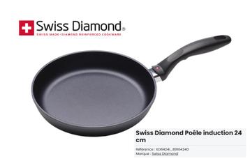 Poêle 24cm Swiss Diamond sans couvercle