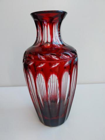 Wmf Crystal Cabinet bordeauxrode kristallen vaas beschikbaar voor biedingen