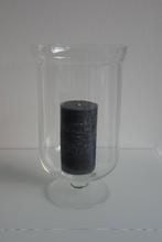 windlicht in glas met nieuwe kaars hoogte: 28 cm, Huis en Inrichting, Woonaccessoires | Kandelaars en Kaarsen, Ophalen of Verzenden