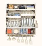 Égouttoir Étagères Vaisselier - 84 x 77 cm - BOMBAY, Maison & Meubles, Envoi, Neuf