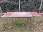 uitschuifbare vintage tafel, Ophalen, Gebruikt, 100 tot 150 cm, 50 tot 100 cm