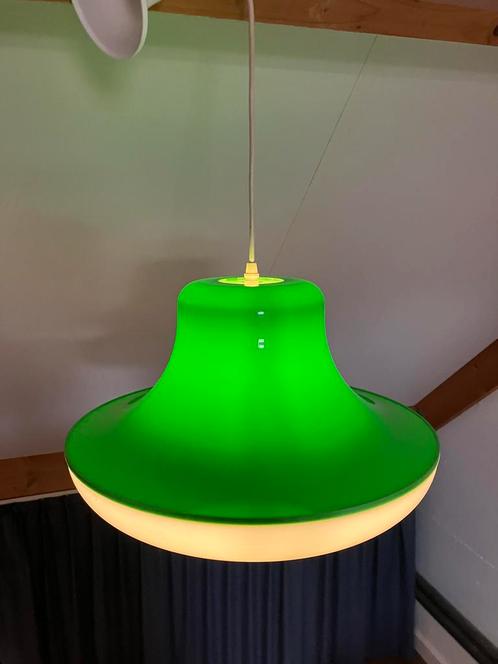 Vintage space age, groene kunststof hanglamp Massive België, Maison & Meubles, Lampes | Suspensions, Utilisé, Synthétique, Enlèvement ou Envoi