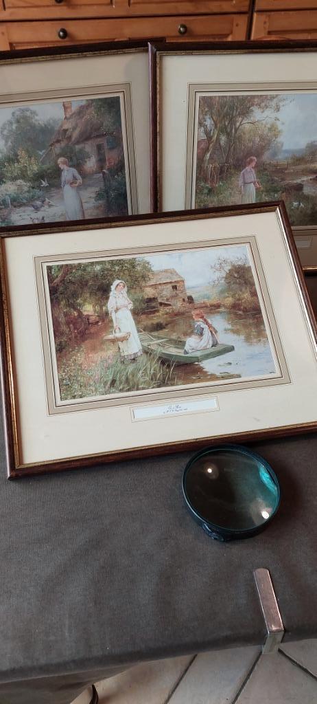 tekeningen met kader, Huis en Inrichting, Woonaccessoires | Schilderijen, Tekeningen en Foto's, Nieuw, Tekening, Minder dan 50 cm