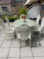 Vol ijzeren romantische tuinset. GERESERVEERD!!!, Ophalen, Overige materialen, Gebruikt, 6 zitplaatsen