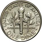 États-Unis 1 centime, 1990 Roosevelt Dime, Timbres & Monnaies, Monnaies | Amérique, Enlèvement ou Envoi, Monnaie en vrac, Amérique du Nord