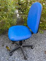 Chaise de bureau en tissu bleu, Bleu, Chaise de bureau, Utilisé