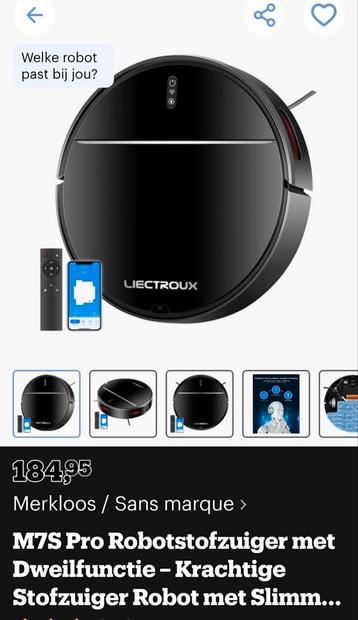 Robotstofzuiger met dweilfunctie! beschikbaar voor biedingen