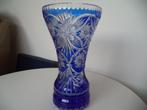 Vase en cristal au plomb bleu, Antiquités & Art, Enlèvement
