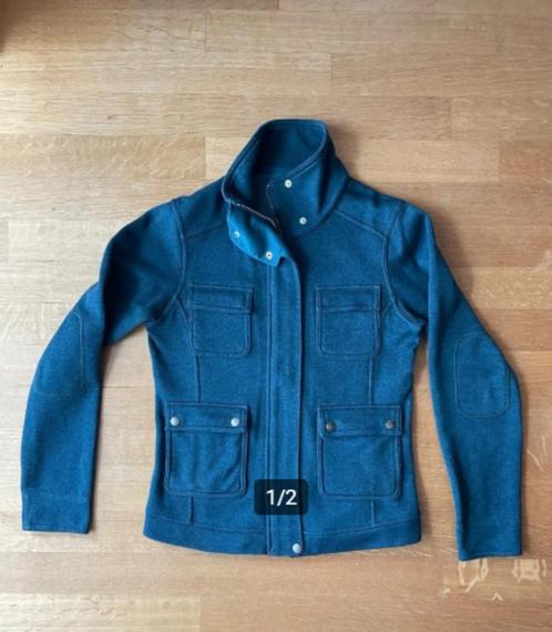 leuke petrolblauwe geklede dames jas jacket maat 38 à 40, Kleding | Dames, Jassen | Zomer, Zo goed als nieuw, Maat 38/40 (M), Blauw