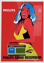 PHILIPS RADIO RECORDERS Vintage Reclame poster, Verzenden, Nieuw, Reclame