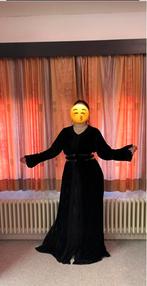 Marokkaanse Tekchita in Zwarte Tlija-stof – Nieuw met Riem, Maat 38/40 (M), Zwart, Nieuw, Ophalen of Verzenden