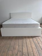 Bed, Ophalen, Tweepersoons, Wit, 160 cm
