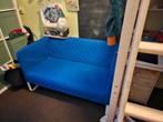 Ikea zetel knopparp blauw, Ophalen, Gebruikt, Tweepersoons, Rechte bank