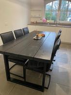 Eettafel met 6 stoelen, Huis en Inrichting, Tafels | Eettafels, Gebruikt, Rechthoekig, Ophalen