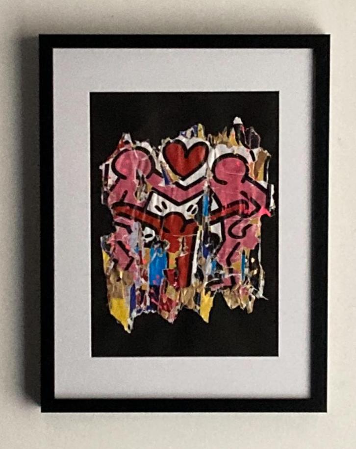 Eerbetoon aan Keith Haring. Enkel exemplaar met certificaat, Antiek en Kunst, Kunst | Designobjecten