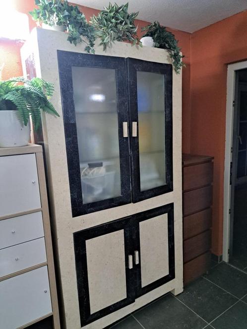 Kast - fossielsteen bekleding - 2.10 hoog, Huis en Inrichting, Kasten | Kleerkasten, Gebruikt, 200 cm of meer, 100 tot 150 cm