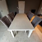 Tafel + 6 stoelen (nieuwprijjs 2.600€), Huis en Inrichting, Ophalen, 100 tot 150 cm, 200 cm of meer, Zo goed als nieuw