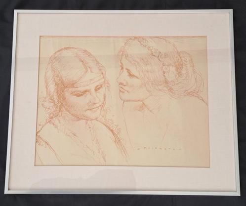 Moitroux Alfred 1886-1938 " Les Bohemiennes" gesigneerd, Antiek en Kunst, Kunst | Litho's en Zeefdrukken, Ophalen