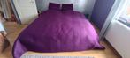 Couvre-lit + 2 coussins, Ophalen, Gebruikt, Paars, Tweepersoons