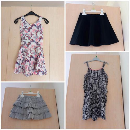 Kleedjes, jumpsuit, rokjes maat 134/140, zeer goede staat, Kinderen en Baby's, Kinderkleding | Maat 134, Zo goed als nieuw, Meisje